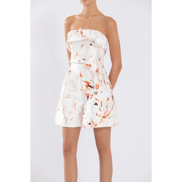Mikado Strapless Top With Print - Image 6
