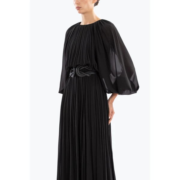 Pleated Long Dress - Image 6
