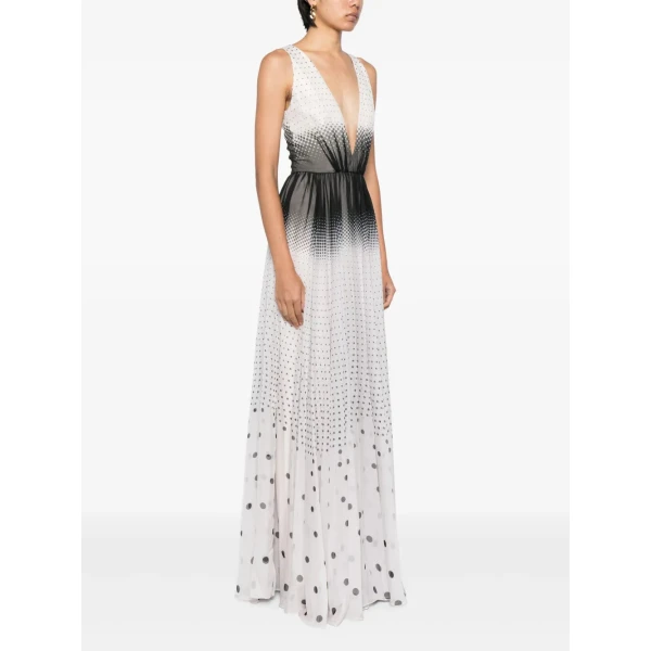 Polka Dot-Print Gradient-Effect Dress - Image 6