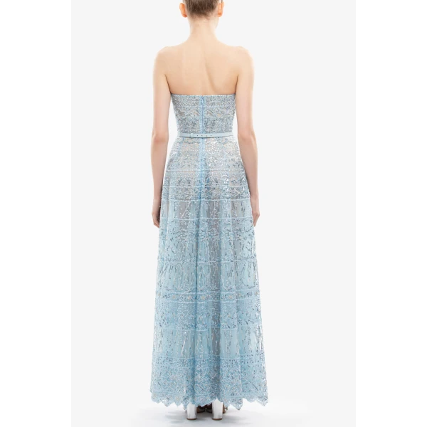 Strapless Beaded Tulle Dress - Image 6