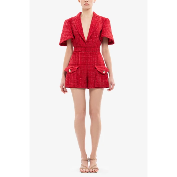 Tweed Short Jumpsuit - Image 5