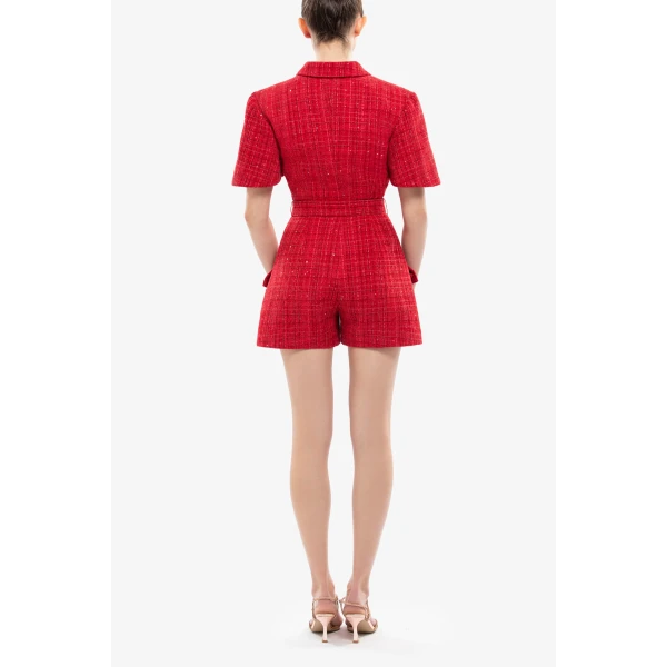 Tweed Short Jumpsuit - Image 6