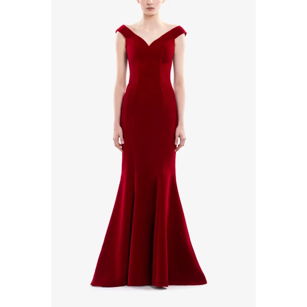 Velvet Off-Shoulder Dress - Image 5