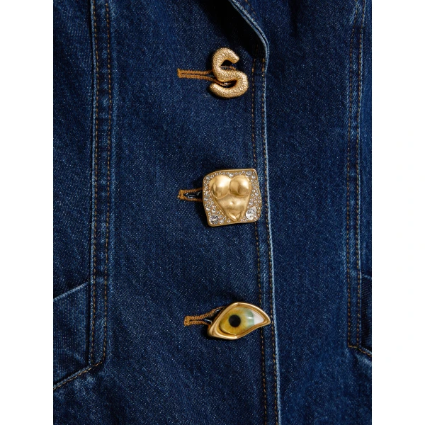 Schiaparelli Denim Basque Jacket Jackets in Schiaparelli Authentic Luxury Fashion at Luxury Shoes 