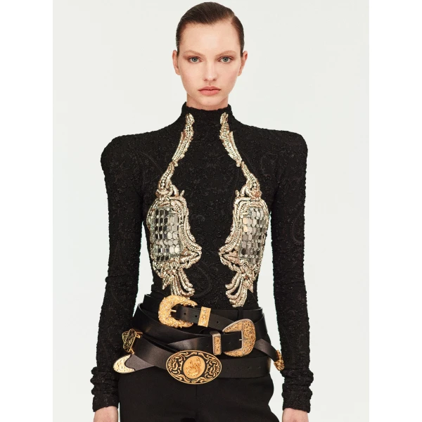 Schiaparelli Embroidered Bodysuit Bodysuit in Schiaparelli Authentic Luxury Fashion at Luxury Shoes 