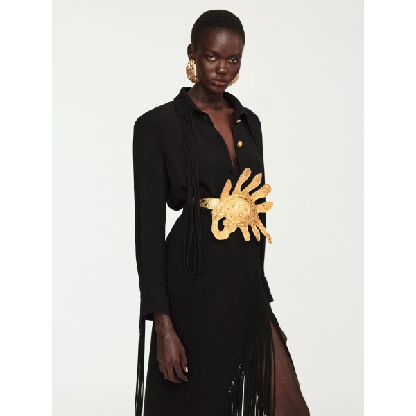Schiaparelli Fringed Pencil Skirt Skirts in Schiaparelli Authentic Luxury Fashion at Luxury Shoes 