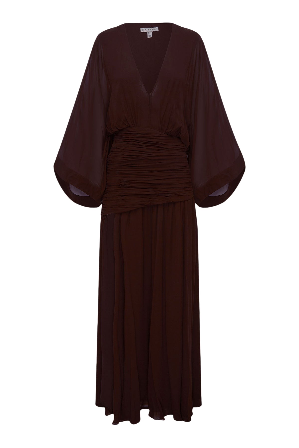Shona-Joy-Amina-Flared-Sleeve-Plunged-Maxi-Dress-Ristretto-coveti83675_nobg Shona Joy Amina Flared Sleeve Plunged Maxi Dress - Ristretto - Dresses - Australian Luxury Eventwear at Luxury Shoes