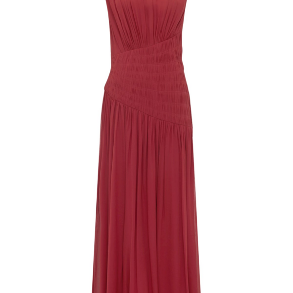 Shona Joy Amina Panelled Ruched Maxi Dress - Sangria - Dresses - Australian Luxury Eventwear at Luxury Shoes 
