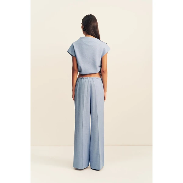 Shona Joy Asher Cap Sleeve Top - Chambray Blue - Tops - Australian Luxury Eventwear at Luxury Shoes 