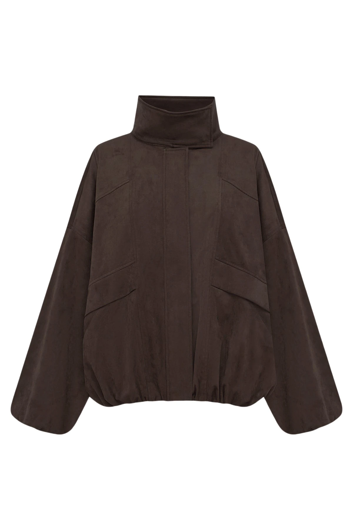 Shona-Joy-Ernest-Funnel-Neck-Faux-Suede-Bomber-Jacket-Cacao-coveti25419_nobg Shona Joy Ernest Funnel Neck Faux Suede Bomber Jacket - Cacao - Jackets - Australian Luxury Eventwear at Luxury Shoes