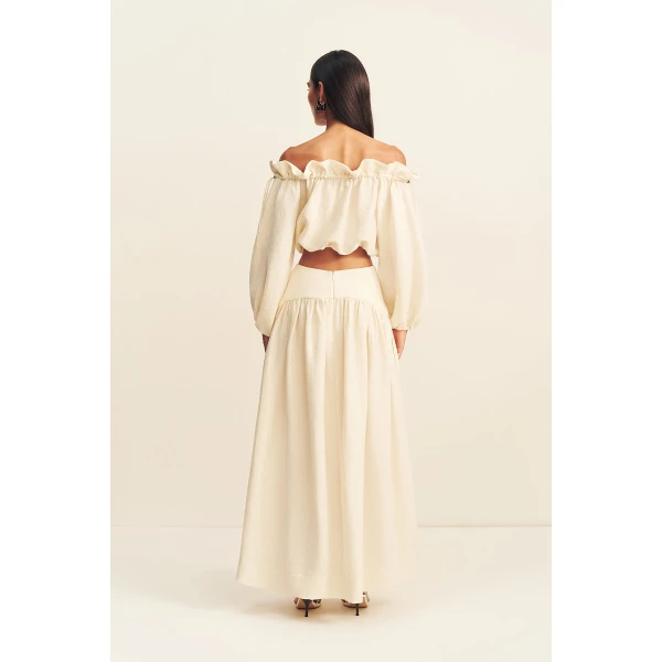 Shona Joy Jasper Linen Blend Maxi Skirt - Resin - Skirts - Australian Luxury Eventwear at Luxury Shoes 