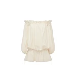 Shona Joy Jasper Linen Blend Mini Dress - Resin - Dresses - Australian Luxury Eventwear at Luxury Shoes 