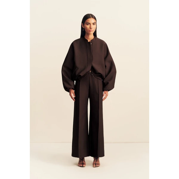 Shona Joy Otis Bomber Jacket - Ristretto - Jackets - Australian Luxury Eventwear at Luxury Shoes 