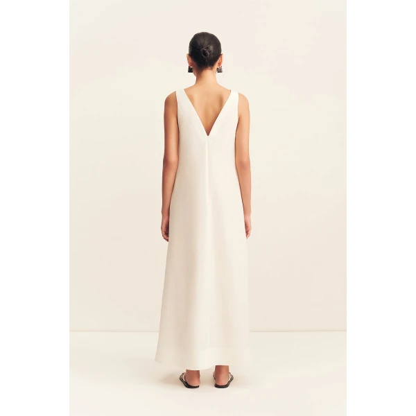 Shona Joy Paloma Plunged Maxi Dress - Ivory - Dresses - Australian Luxury Eventwear at Luxury Shoes 