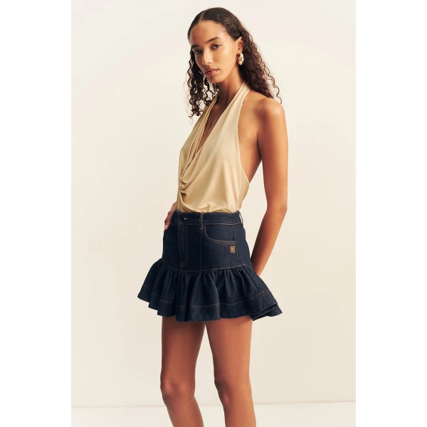 Shona Joy Rita Fitted Ruffle Mini Skirt - Skirts - Australian Luxury Eventwear at Luxury Shoes 
