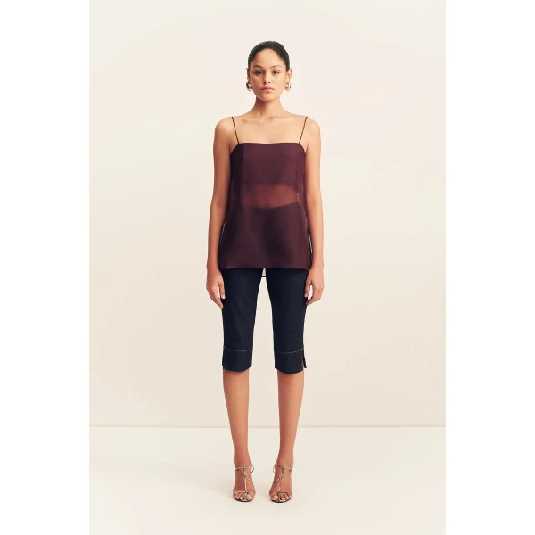Shona Joy Rue Stretch Capri Jean - Pants - Australian Luxury Eventwear at Luxury Shoes 