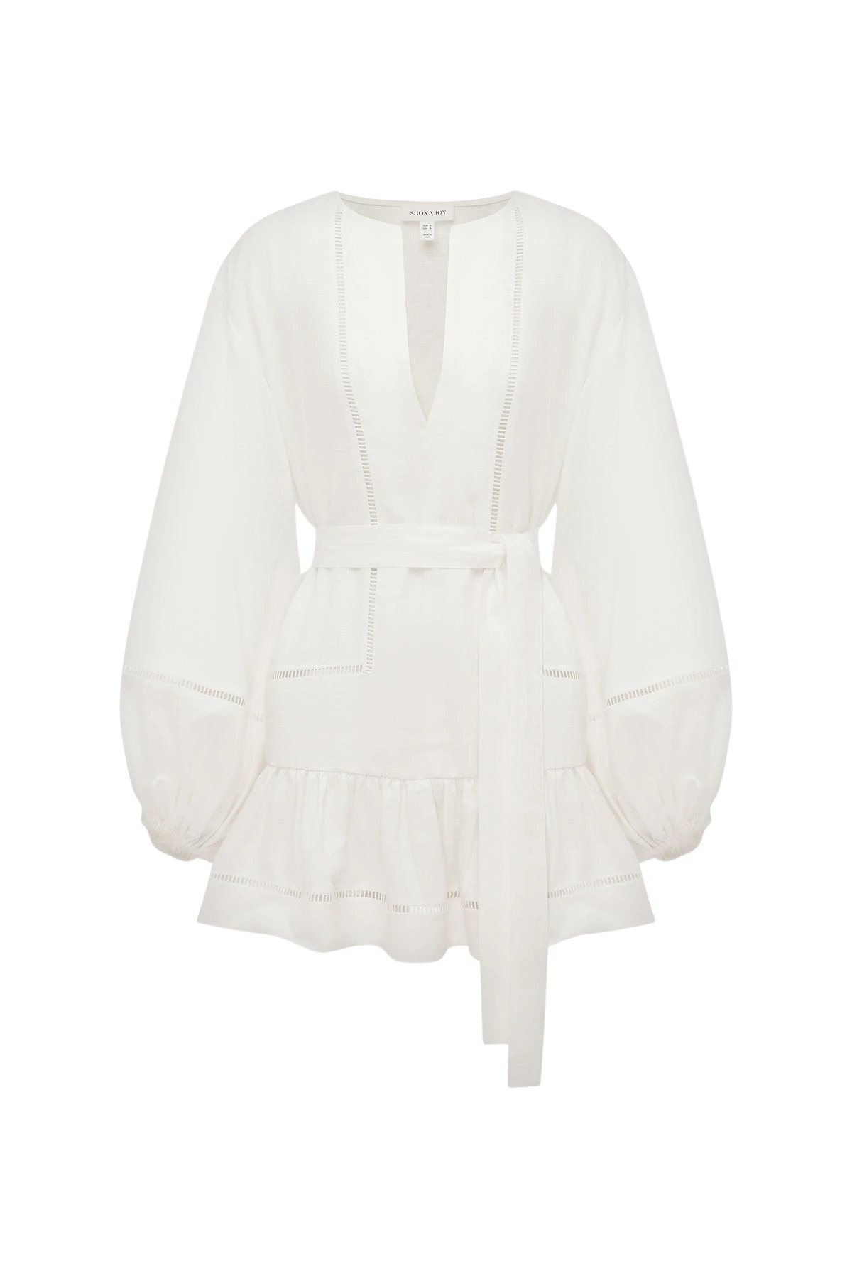 Shona-Joy-Tommy-Linen-Balloon-Sleeve-Mini-Dress-Ivory-coveti82369_nobg Shona Joy Tommy Linen Balloon Sleeve Mini Dress - Ivory - Dresses - Australian Luxury Eventwear at Luxury Shoes
