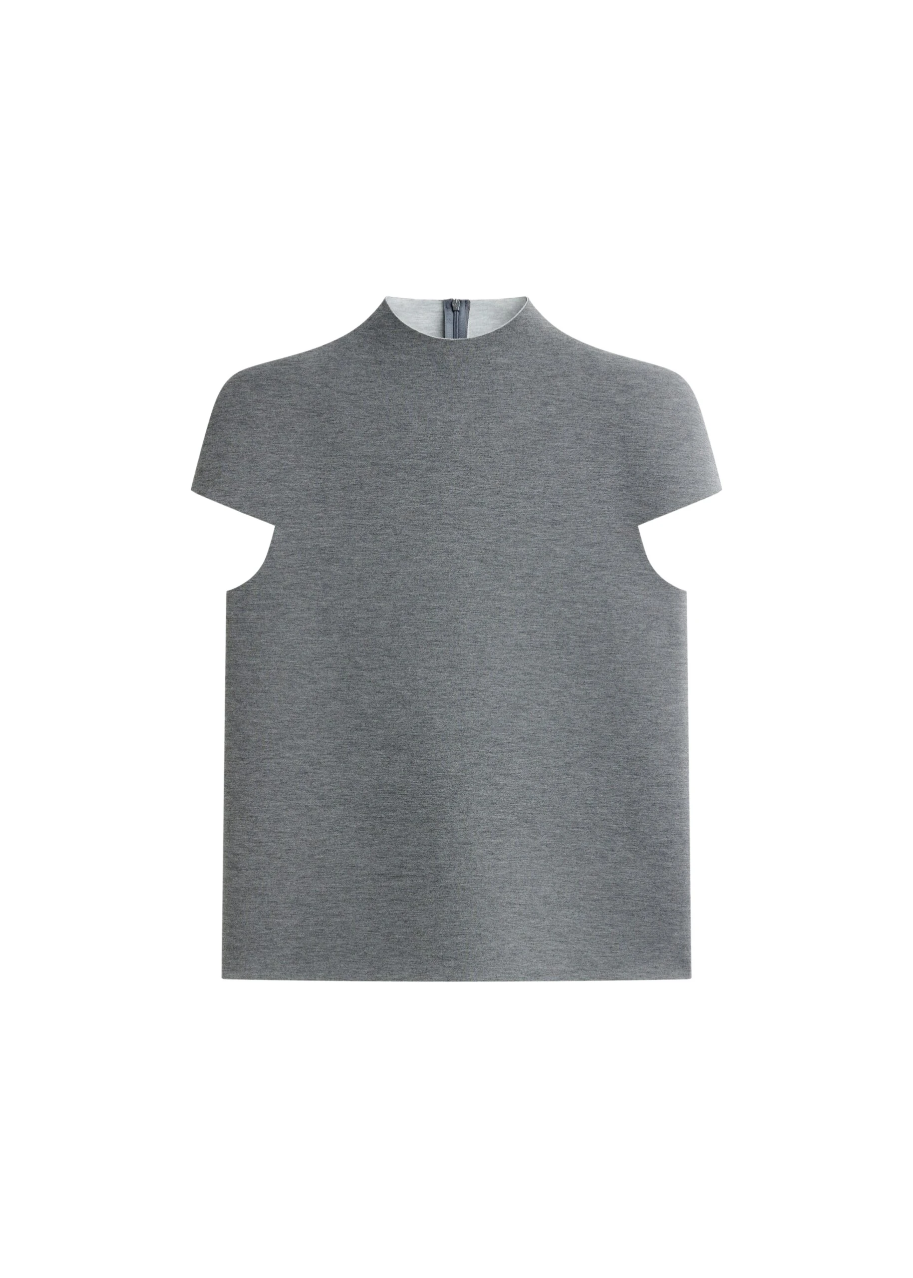 The-Frankie-Shop-Anya-Neoprene-Sculpted-Sleeve-Top-Grey-Melange-coveti-scaled70359_nobg The Frankie Shop Anya Neoprene Sculpted Sleeve Top - Grey Melange - Oversized Minimalist Tops in Grey - Shop at Luxury Shoes