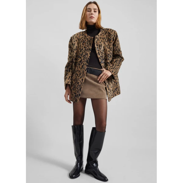 The Frankie Shop Arosa Belted Mini Skirt - Beige - Oversized Minimalist Skirts in Beige - Shop at Luxury Shoes 