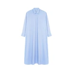The Frankie Shop Avery Shirt Dress - Blue - Oversized Minimalist Dresses in Blue - Shop at Luxury Shoes 