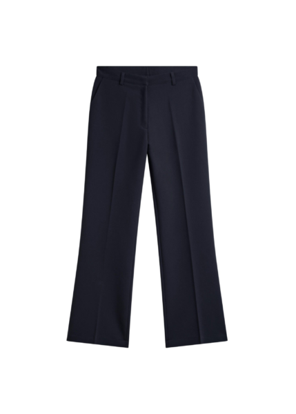 The Frankie Shop Chesnay Bootcut Pants - Navy - Oversized Minimalist Pants in Blue - Shop at Luxury Shoes 