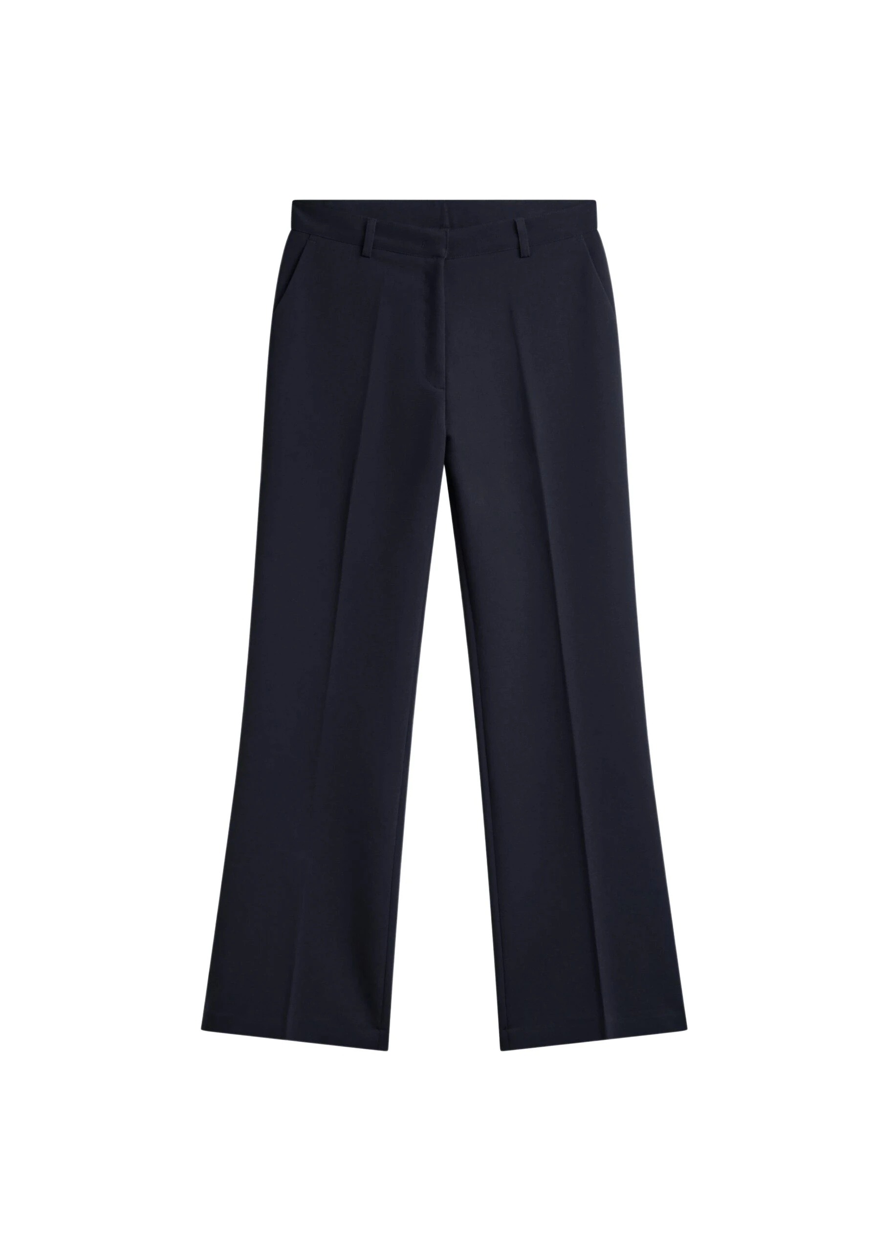 The Frankie Shop Chesnay Bootcut Pants - Navy - Oversized Minimalist Pants in Blue - Shop at Luxury Shoes 