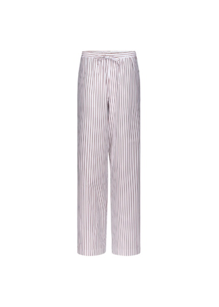 The Frankie Shop Cisco Striped Cotton Trousers - Dark Red/Light Blue - Oversized Minimalist Pants in Multicolour - Shop at Luxury Shoes 