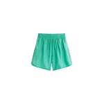 The Frankie Shop Coria Boxer Shorts - Green Stripe - Oversized Minimalist Shorts in Multicolour - Shop at Luxury Shoes 