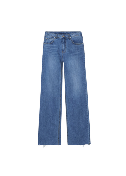 The Frankie Shop Dalston Jeans - Medium Wash - Oversized Minimalist Pants in Grey - Shop at Luxury Shoes 