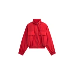 The Frankie Shop Drea Sheer Bomber Jacket - Red - Oversized Minimalist Jackets in Red - Shop at Luxury Shoes 