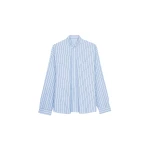 The Frankie Shop Drimna Shirt - Blue Stripe - Oversized Minimalist Tops in Multicolour - Shop at Luxury Shoes 