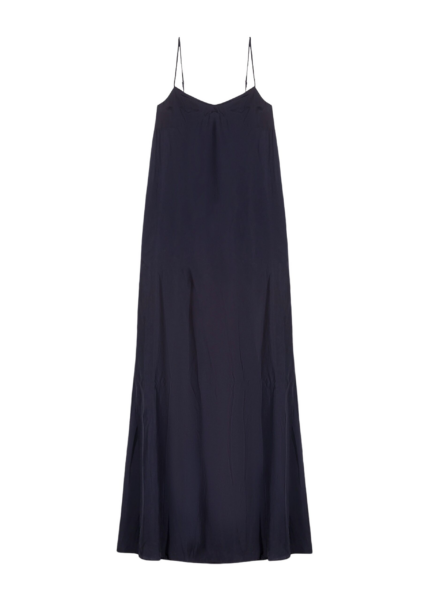 The Frankie Shop Dylana Sleeveless Maxi Dress - Navy - Oversized Minimalist Dresses in Blue - Shop at Luxury Shoes 