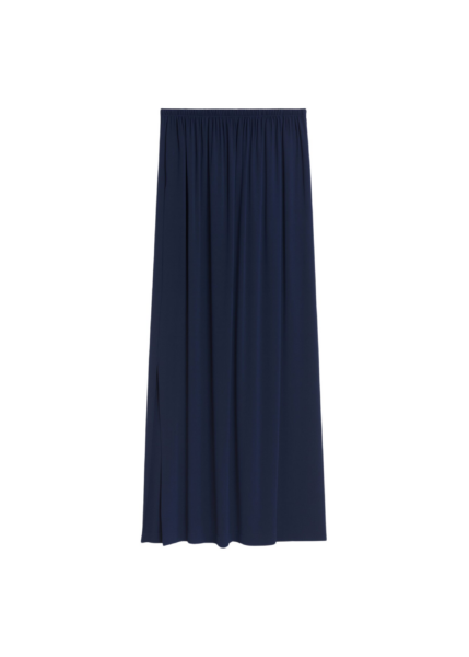 The Frankie Shop Elie Silk Fluid Maxi Skirt - Navy - Oversized Minimalist Skirts in Blue - Shop at Luxury Shoes 