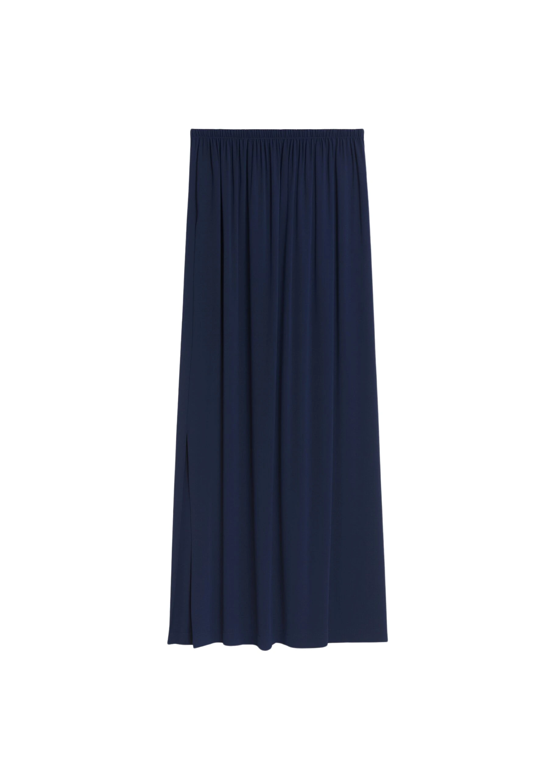 The Frankie Shop Elie Silk Fluid Maxi Skirt - Navy - Oversized Minimalist Skirts in Blue - Shop at Luxury Shoes 
