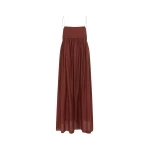 The Frankie Shop Empire Pintuck Bodice Dress - Maroc - Oversized Minimalist Dresses in Beige - Shop at Luxury Shoes 