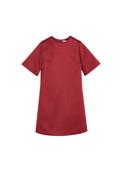 The Frankie Shop Harperz Mini Dress - Cabernet - Oversized Minimalist Dresses in Red - Shop at Luxury Shoes 