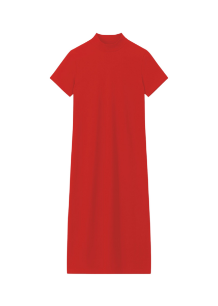 The Frankie Shop Malo T-Shirt Dress - Red - Oversized Minimalist Dresses in Red - Shop at Luxury Shoes 