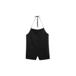 The Frankie Shop Melwin Halter Vest - Black - Oversized Minimalist Tops in Black - Shop at Luxury Shoes 
