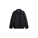 The Frankie Shop Natick Blouson Jacket - Charcoal Multi Stripe - Oversized Minimalist Jackets in Multicolour - Shop at Luxury Shoes 