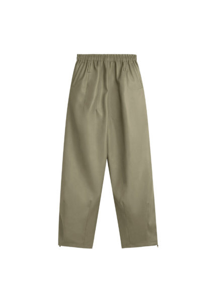 The Frankie Shop Oakdale Faux Leather Track Pants - Sage - Oversized Minimalist Pants in Green - Shop at Luxury Shoes 