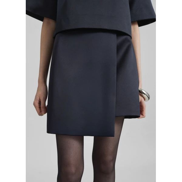 The Frankie Shop Raye Mini Skirt - Black - Oversized Minimalist Skirts in Black - Shop at Luxury Shoes 
