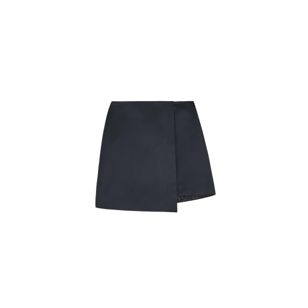 The Frankie Shop Raye Mini Skirt - Black - Oversized Minimalist Skirts in Black - Shop at Luxury Shoes 