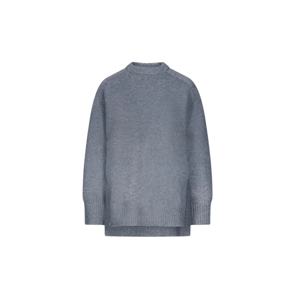 The Frankie Shop Safi LDS Cashmere Blend Sweater - Anthracite Melange - Oversized Minimalist Knitwear in Grey - Shop at Luxury Shoes 