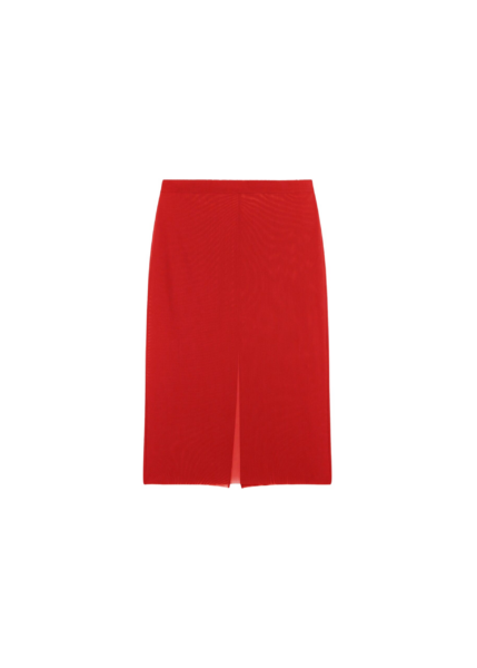 The Frankie Shop Suva Sheer Skirt - Red - Oversized Minimalist Skirts in Red - Shop at Luxury Shoes 