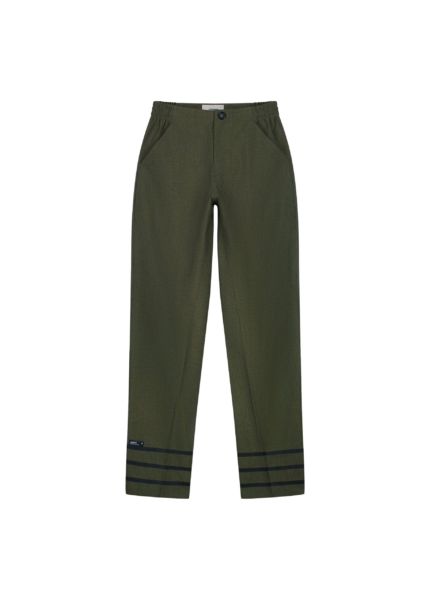 The Frankie Shop Technical Tailored Pants - Green - Oversized Minimalist Pants in Green - Shop at Luxury Shoes 