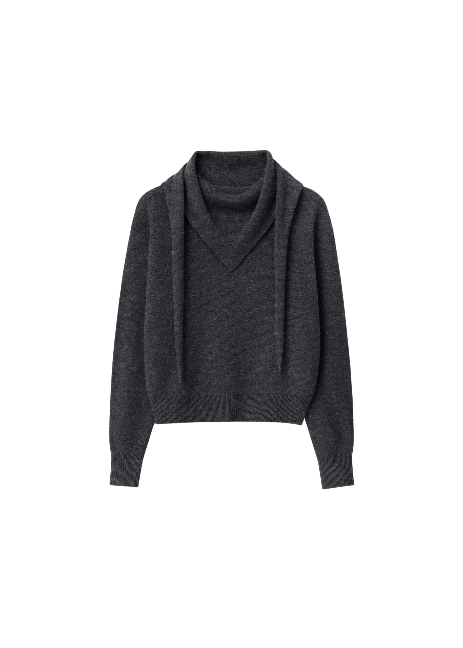 The-Frankie-Shop-Vermont-Scarf-Sweater-Charcoal-coveti-scaled77762_nobg The Frankie Shop Vermont Scarf Sweater - Charcoal - Oversized Minimalist Knitwear in Grey - Shop at Luxury Shoes