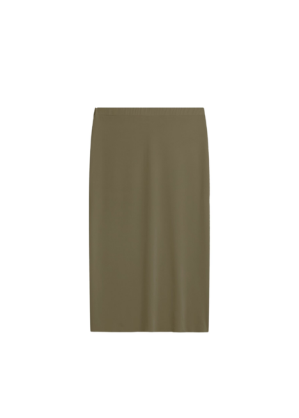 The Frankie Shop Viera Midi Skirt - Khaki - Oversized Minimalist Skirts in Green - Shop at Luxury Shoes 