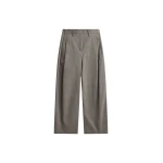 The Frankie Shop Vora Barrel Leg Pants - Grey - Oversized Minimalist Pants in Grey - Shop at Luxury Shoes 
