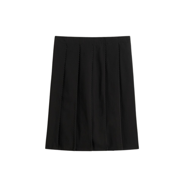 Totême Beaded Pleat Skirt Black - Skirts - Scandinavian Minimalist Luxury at Luxury Shoes 