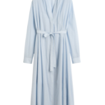 Totême Belted Cotton Voile Dress Sky - Dresses - Scandinavian Minimalist Luxury at Luxury Shoes 